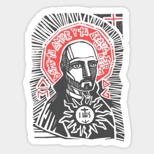 Saint Ignatius of Loyola hand drawn illustration Sticker